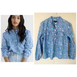 J.CREW Fresco top in floral cotton poplin BP558